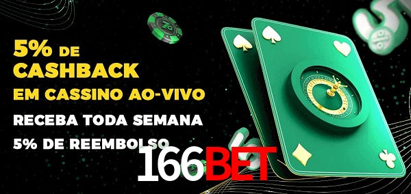 Promoções do cassino ao Vivo 166bet